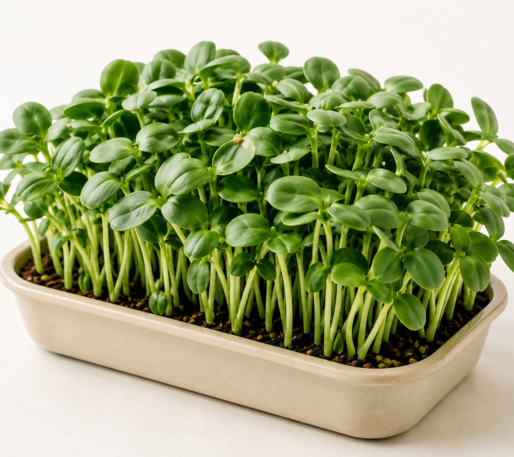 Fresh living microgreens