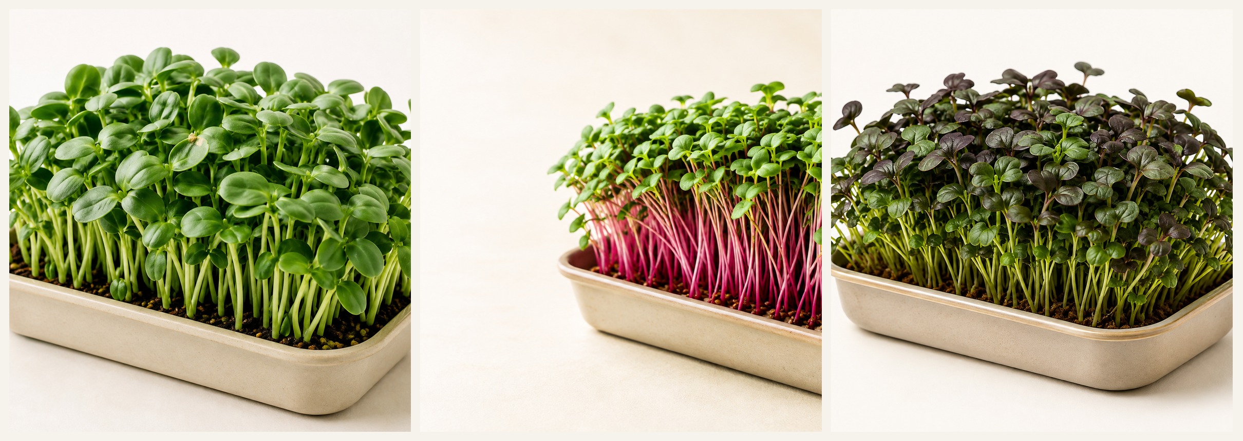 Different microgreen varieties